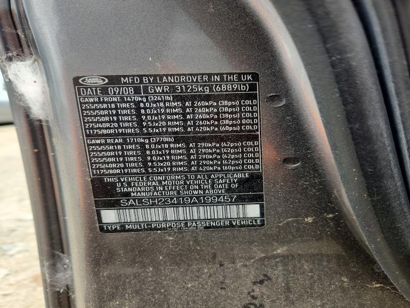Продаж на аукціоні авто 2009 Land Rover Range Rover Sport, vin: SALSH23419A199457, номер лоту: 61483536