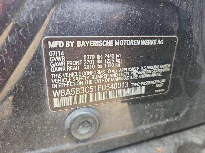 Aukcja sprzedaży 2015 Bmw 535, vin: WBA5B3C51FD540013, numer aukcji: 60250856