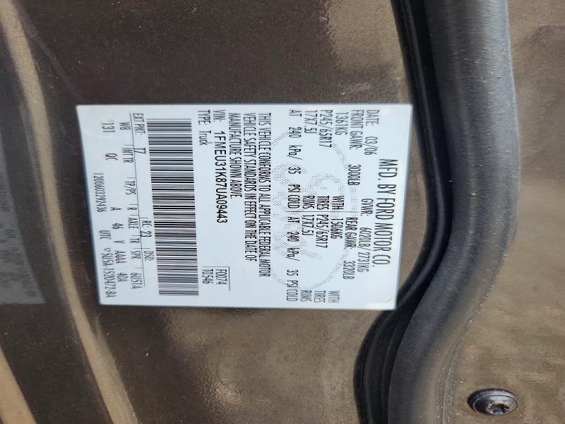2007 Ford Explorer Sport Trac მანქანა იყიდება აუქციონზე, vin: 1FMEU31K87UA09443, აუქციონის ნომერი: 60982666