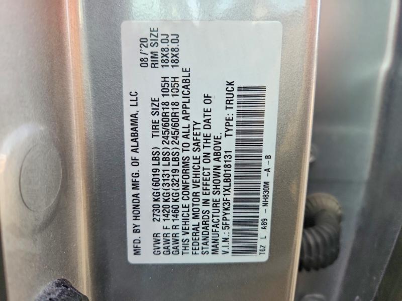 Продажа на аукционе авто 2020 Honda Ridgeline, vin: 5FPYK3F1XLB018131, номер лота: 61564016