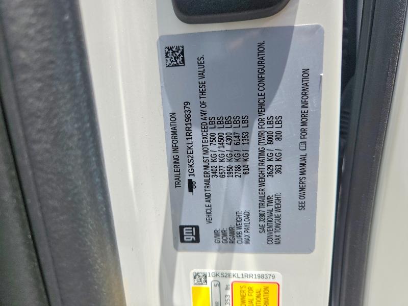 60056746 :رقم المزاد ، 1GKS2EKL1RR198379 vin ، 2024 Gmc Yukon مزاد بيع