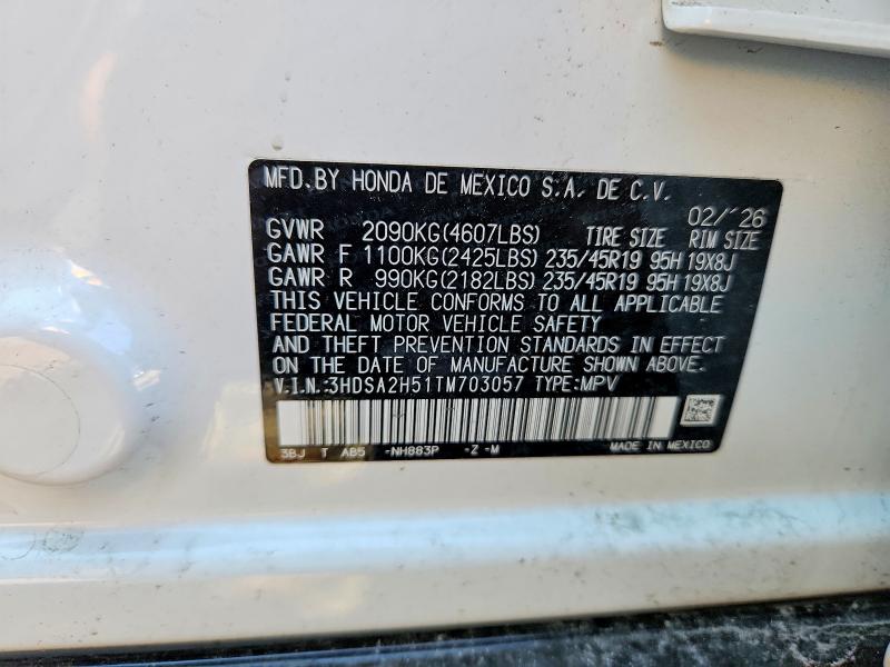 2026 Acura Adx მანქანა იყიდება აუქციონზე, vin: 3HDSA2H51TM703057, აუქციონის ნომერი: 61601416