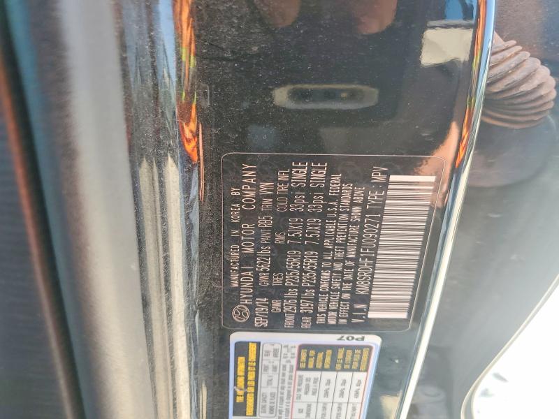 2015 Hyundai Santa Fe მანქანა იყიდება აუქციონზე, vin: KM8SRDHF1FU090271, აუქციონის ნომერი: 62043116