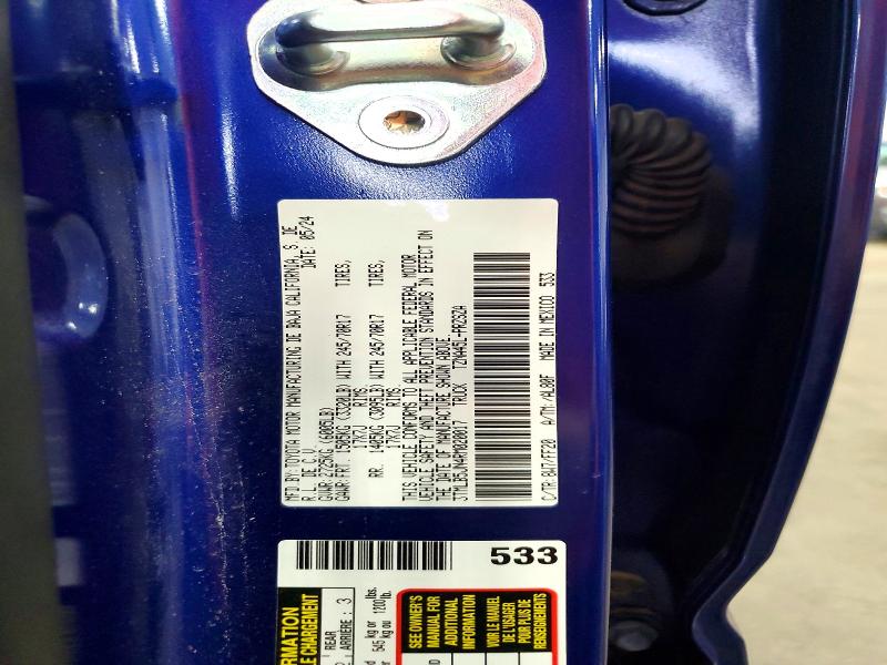 62663456 :رقم المزاد ، 3TMLB5JN4RM020017 vin ، 2024 Toyota Tacoma مزاد بيع