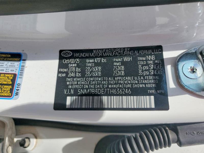 Продаж на аукціоні авто 2026 Hyundai Tucson, vin: 5NMJB3DE7TH636246, номер лоту: 60793616