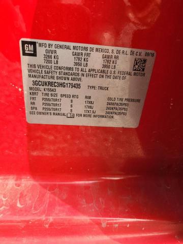 60304266 :رقم المزاد ، 3GCUKREC3HG179435 vin ، 2017 Chevrolet Silverado مزاد بيع