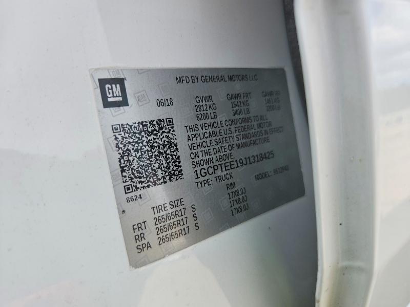 Продаж на аукціоні авто 2018 Chevrolet Colorado, vin: 1GCPTEE19J1318425, номер лоту: 59239896