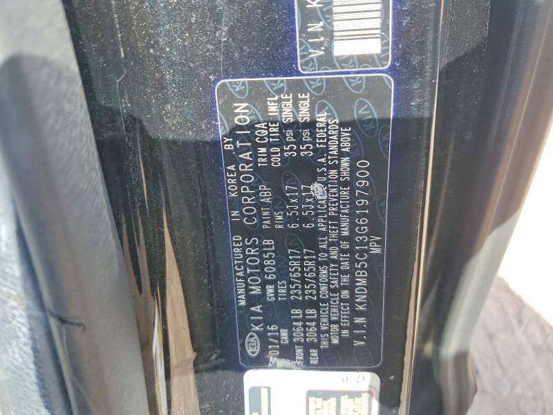 Aukcja sprzedaży 2016 Kia Sedona, vin: KNDMB5C13G6197900, numer aukcji: 59675396