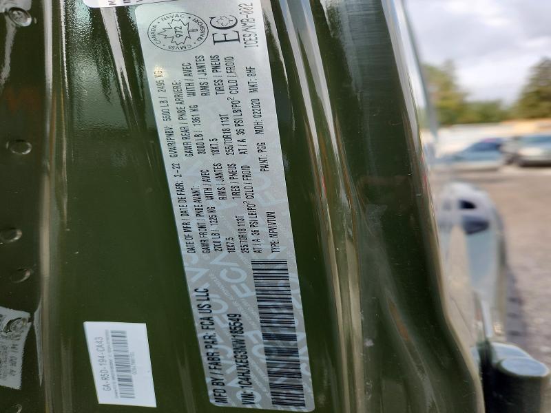 Aukcja sprzedaży 2022 Jeep Wrangler Unlimited, vin: 1C4HJXEG3NW185549, numer aukcji: 61624156