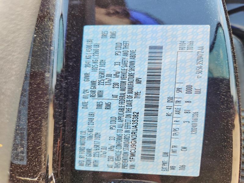 Продаж на аукціоні авто 2024 Ford Escape, vin: 1FMCU9GN3RUA35382, номер лоту: 62533436