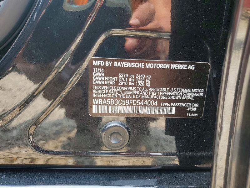 62876986 :رقم المزاد ، WBA5B3C59FD544004 vin ، 2015 Bmw 535 مزاد بيع