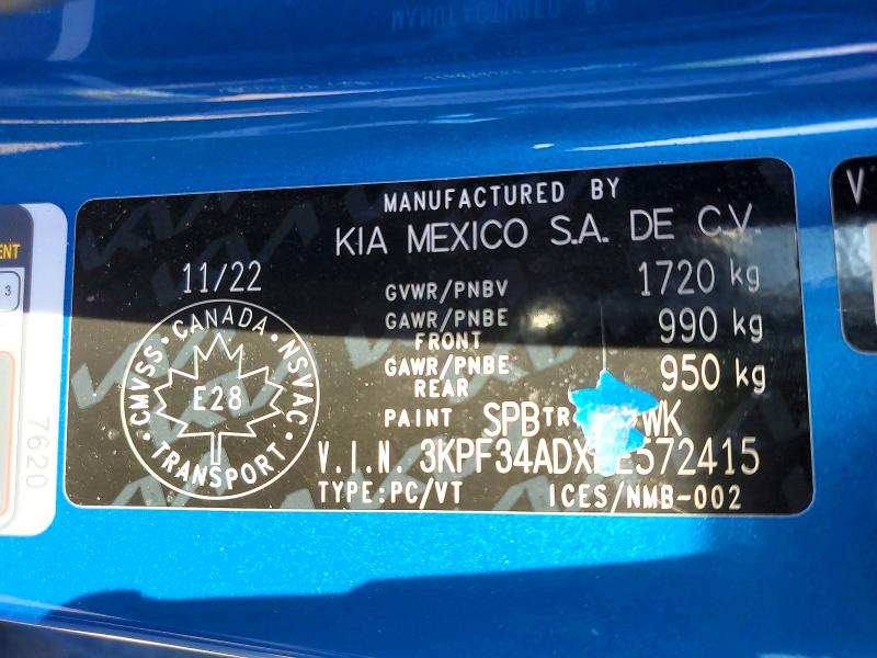 Aukcja sprzedaży 2023 Kia Forte, vin: 3KPF34ADXPE572415, numer aukcji: 58997346