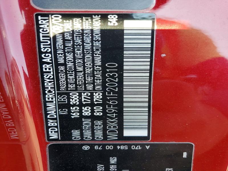 Продаж на аукціоні авто 2001 Mercedes-benz Slk, vin: WDBKK49F61F202310, номер лоту: 62478956