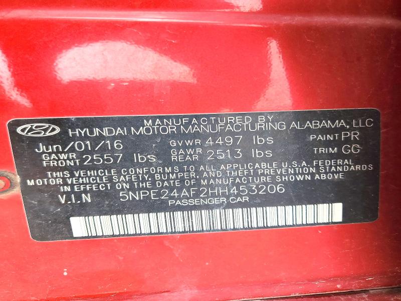 Продажа на аукционе авто 2017 Hyundai Sonata, vin: 5NPE24AF2HH453206, номер лота: 63205476