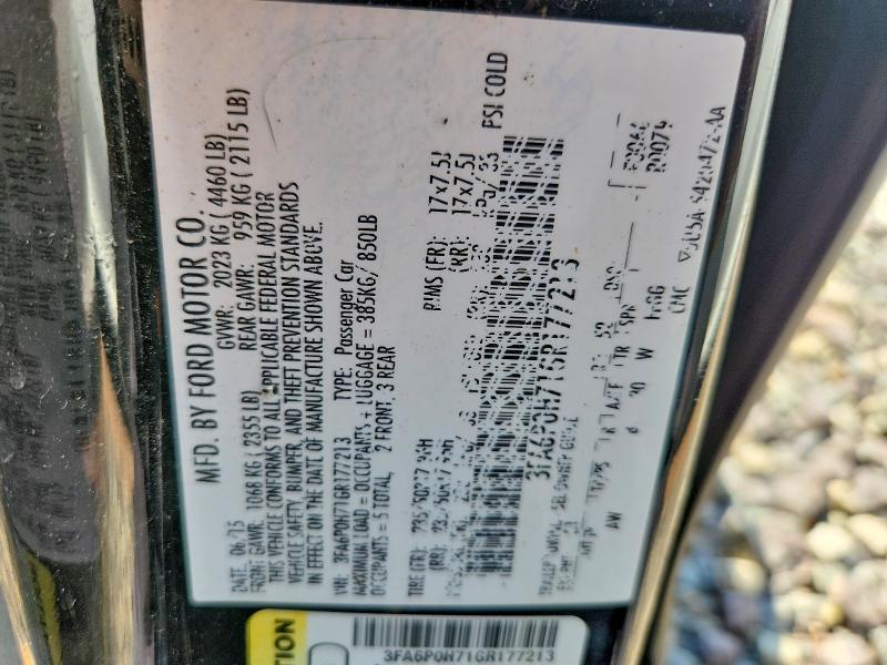 Продаж на аукціоні авто 2016 Ford Fusion, vin: 3FA6P0H71GR177213, номер лоту: 60783006