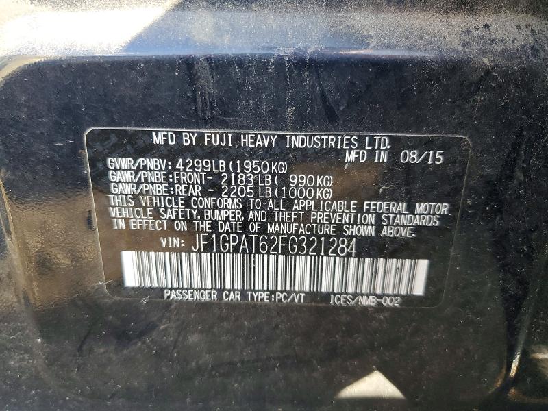 62035476 :رقم المزاد ، JF1GPAT62FG321284 vin ، 2015 Subaru Impreza مزاد بيع