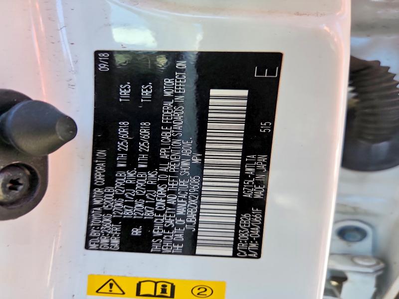 Aukcja sprzedaży 2019 Lexus Nx 300, vin: JTJBARBZXK2196085, numer aukcji: 60225606