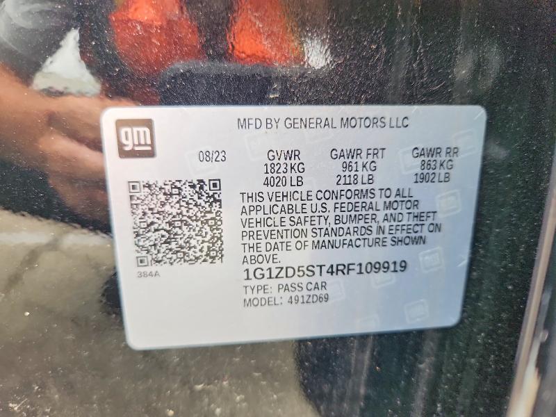 Продаж на аукціоні авто 2024 Chevrolet Malibu, vin: 1G1ZD5ST4RF109919, номер лоту: 59963586