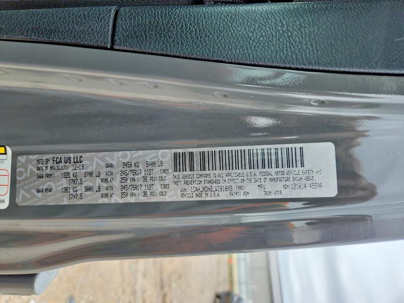 Продажа на аукционе авто 2020 Jeep Wrangler Unlimited, vin: 1C4HJXDN9LW181809, номер лота: 62407696