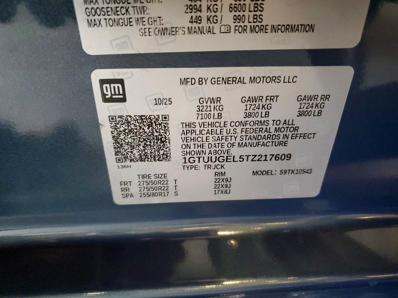 Продаж на аукціоні авто 2026 Gmc Sierra, vin: 1GTUUGEL5TZ217609, номер лоту: 61608146