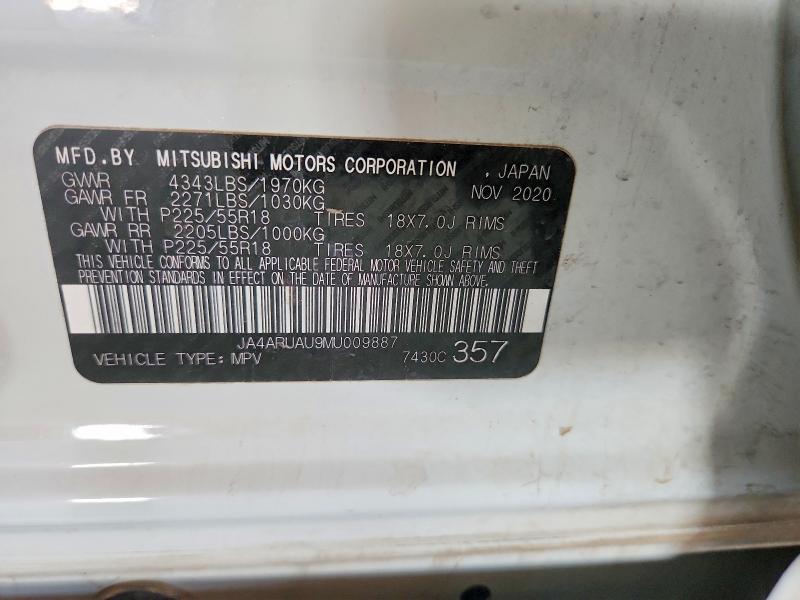 Продаж на аукціоні авто 2021 Mitsubishi Outlander Sport, vin: JA4ARUAU9MU009887, номер лоту: 61952276