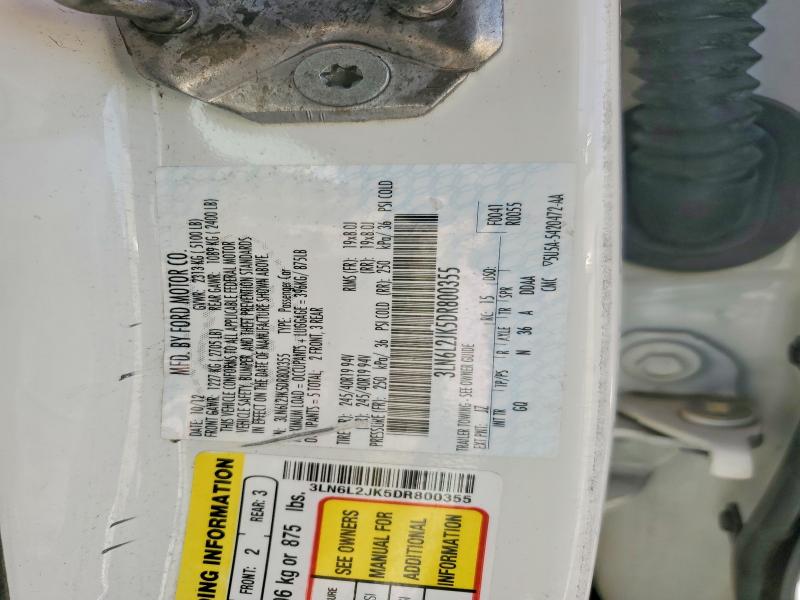 59734796 :رقم المزاد ، 3LN6L2JK5DR800355 vin ، 2013 Lincoln Mkz مزاد بيع