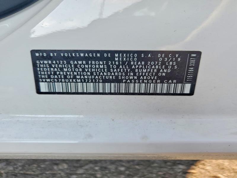 Aukcja sprzedaży 2019 Volkswagen Jetta, vin: 3VWC57BUXKM172170, numer aukcji: 61988206