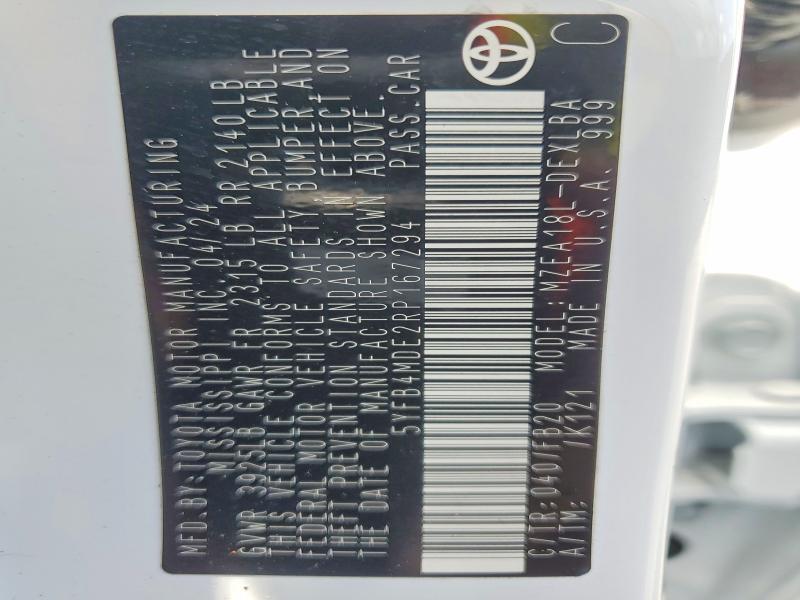 61384326 :رقم المزاد ، 5YFB4MDE2RP167294 vin ، 2024 Toyota Corolla مزاد بيع