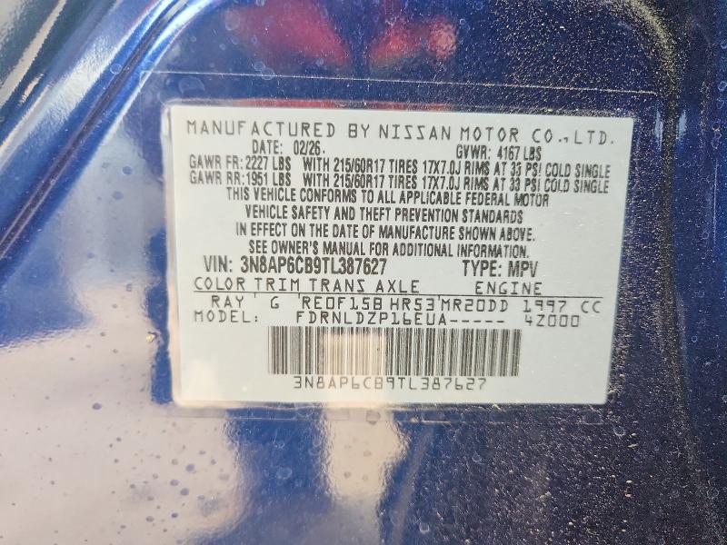 Aukcja sprzedaży 2026 Nissan Kicks, vin: 3N8AP6CB9TL387627, numer aukcji: 59300716