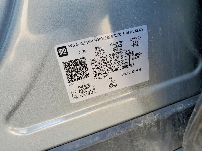 62449296 :رقم المزاد ، 3GKALTEG8RL380292 vin ، 2024 Gmc Terrain مزاد بيع