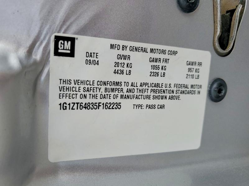 Продаж на аукціоні авто 2005 Chevrolet Malibu, vin: 1G1ZT64835F162235, номер лоту: 60330326