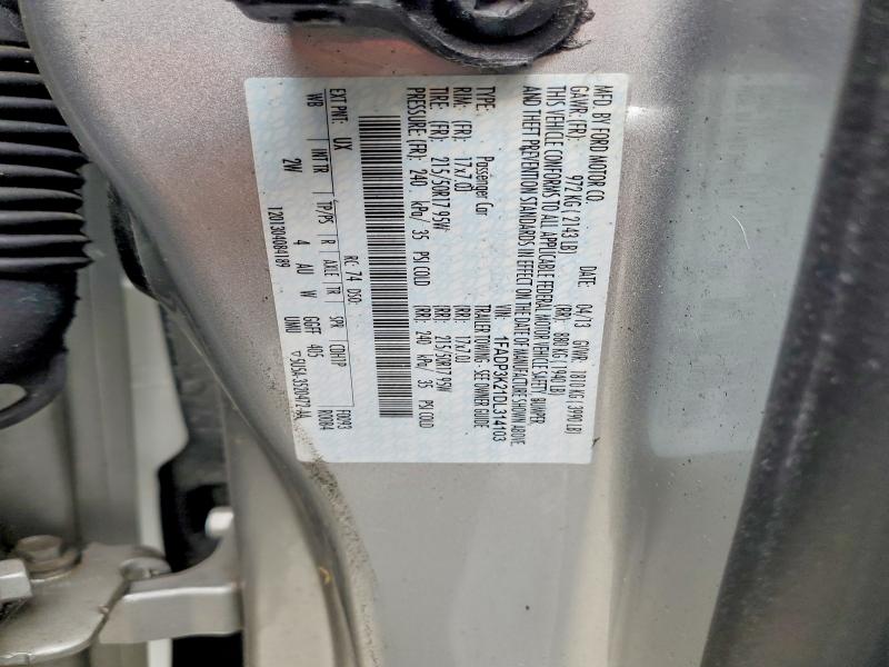 Продажа на аукционе авто 2013 Ford Focus, vin: 1FADP3K21DL314103, номер лота: 60654626