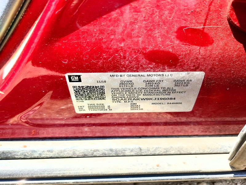 Aukcja sprzedaży 2019 Buick Enclave, vin: 5GAERAKW9KJ196084, numer aukcji: 60037536