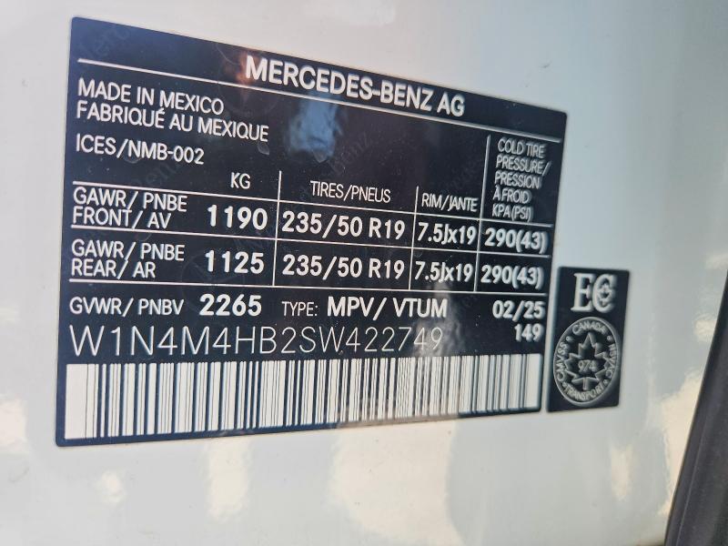 Auction sale of the 2025 Mercedes-benz Glb, vin: W1N4M4HB2SW422749, lot number: 63367446