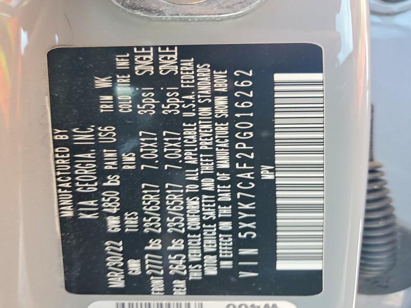 2023 Kia Sportage მანქანა იყიდება აუქციონზე, vin: 5XYK7CAF2PG016262, აუქციონის ნომერი: 59676296