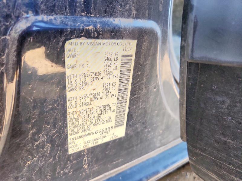 Продажа на аукционе авто 2015 Nissan Xterra, vin: 5N1AN0NW9FN656398, номер лота: 61810556