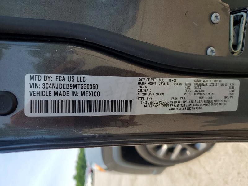 Aukcja sprzedaży 2021 Jeep Compass, vin: 3C4NJDEB9MT550360, numer aukcji: 60933146