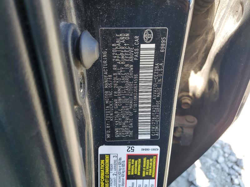 Продаж на аукціоні авто 2018 Toyota Camry, vin: 4T1B11HK0JU624596, номер лоту: 61678906