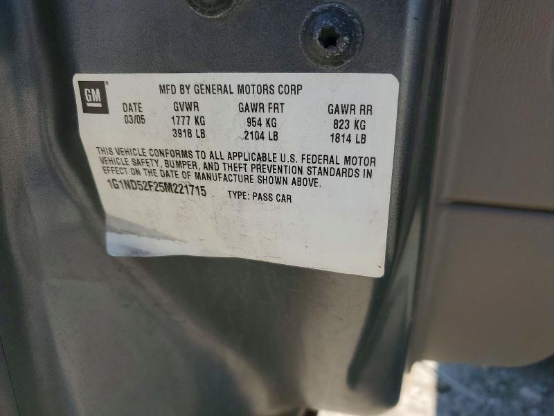 2005 Chevrolet Classic მანქანა იყიდება აუქციონზე, vin: 1G1ND52F25M221715, აუქციონის ნომერი: 60081776