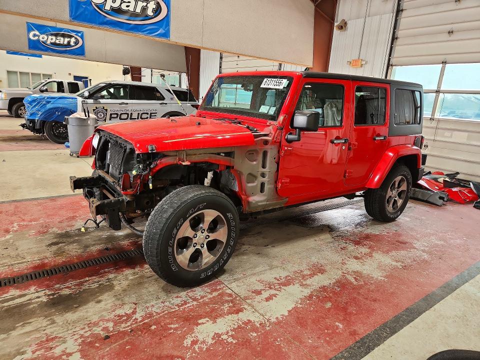 2017 Jeep Wrangler Unlimited მანქანა იყიდება აუქციონზე, vin: 1C4BJWEG8HL588237, აუქციონის ნომერი: 61311556