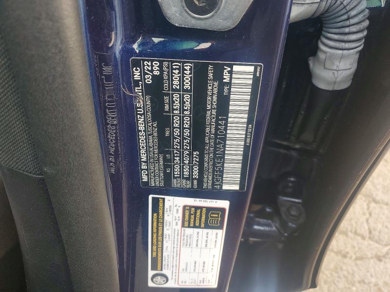 2022 Mercedes-benz Gls მანქანა იყიდება აუქციონზე, vin: 4JGFF5KE1NA710441, აუქციონის ნომერი: 61364666
