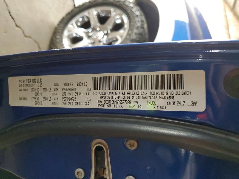 2015 Ram 1500 მანქანა იყიდება აუქციონზე, vin: 1C6RR6NM6FS577938, აუქციონის ნომერი: 61559166