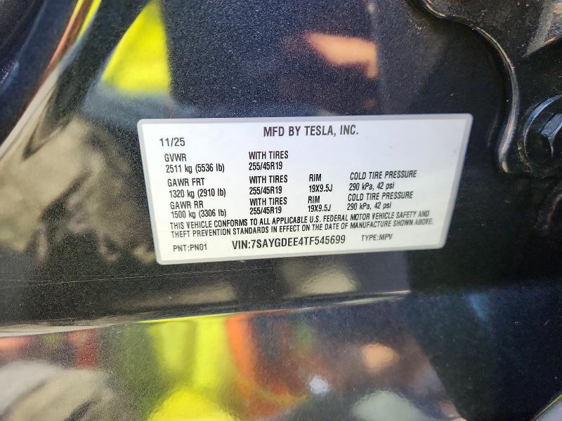 Продажа на аукционе авто 2026 Tesla Model Y, vin: 7SAYGDEE4TF545699, номер лота: 60959526