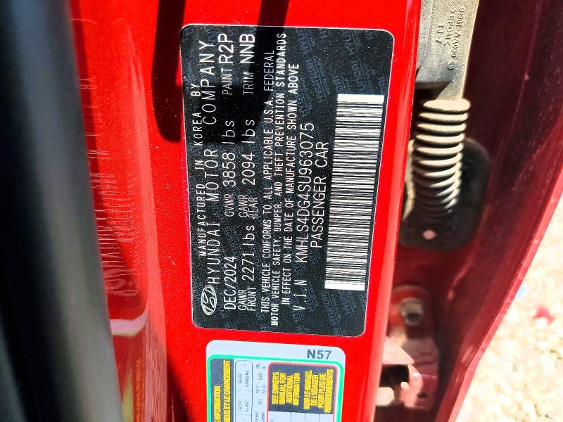 2025 Hyundai Elantra მანქანა იყიდება აუქციონზე, vin: KMHLS4DG4SU963075, აუქციონის ნომერი: 60094536