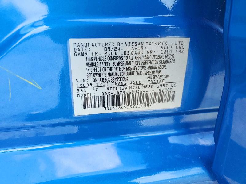59245676 :رقم المزاد ، 3N1AB8CV3SY230034 vin ، 2025 Nissan Sentra مزاد بيع
