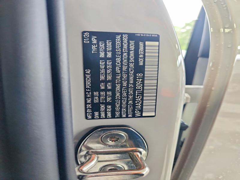 Aukcja sprzedaży 2026 Porsche Macan, vin: WP1AA2A57TLB09418, numer aukcji: 60935776