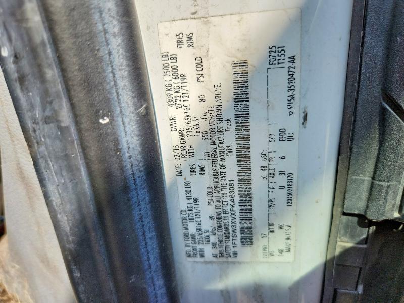 68283046 :رقم المزاد ، 1FTSW3XVXFKA63081 vin ، 2015 Ford Transit مزاد بيع