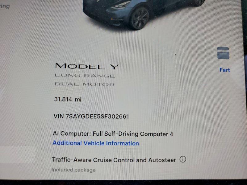 2025 Tesla Model Y მანქანა იყიდება აუქციონზე, vin: 7SAYGDEE5SF302661, აუქციონის ნომერი: 61700496