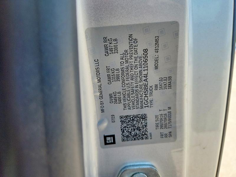 2020 Chevrolet Colorado მანქანა იყიდება აუქციონზე, vin: 1GCHSBEA4L1106508, აუქციონის ნომერი: 61149906