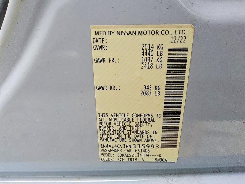 61668536 :رقم المزاد ، 1N4AL4CV3PN335993 vin ، 2023 Nissan Altima مزاد بيع